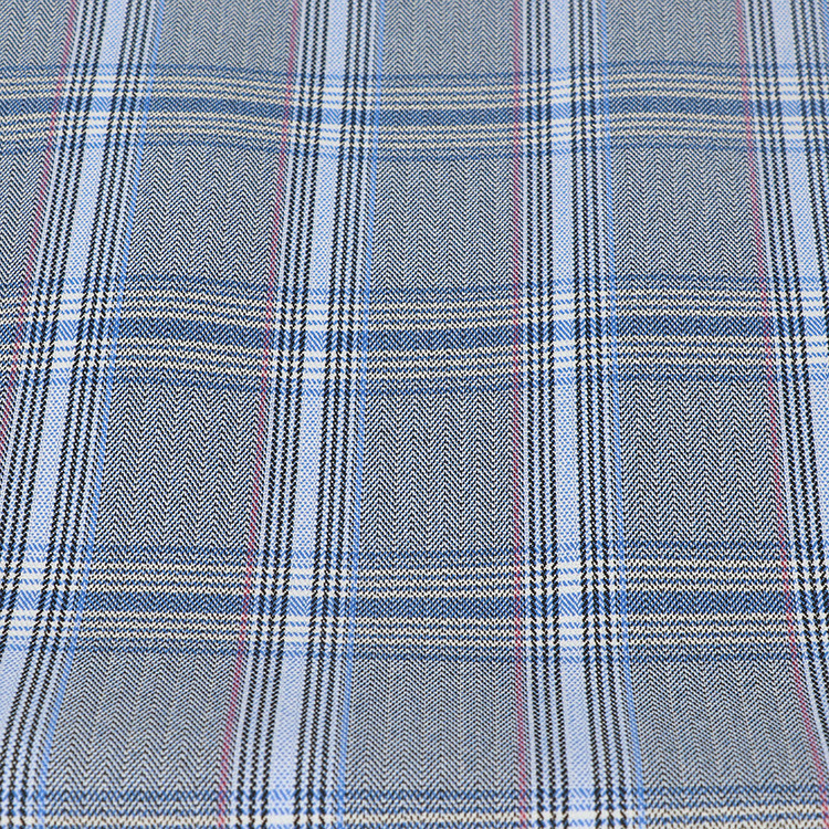 good quality 95% polyester 5%spandex yarn dyed herringbone Woven Fabric for Shirts Suits Clothing