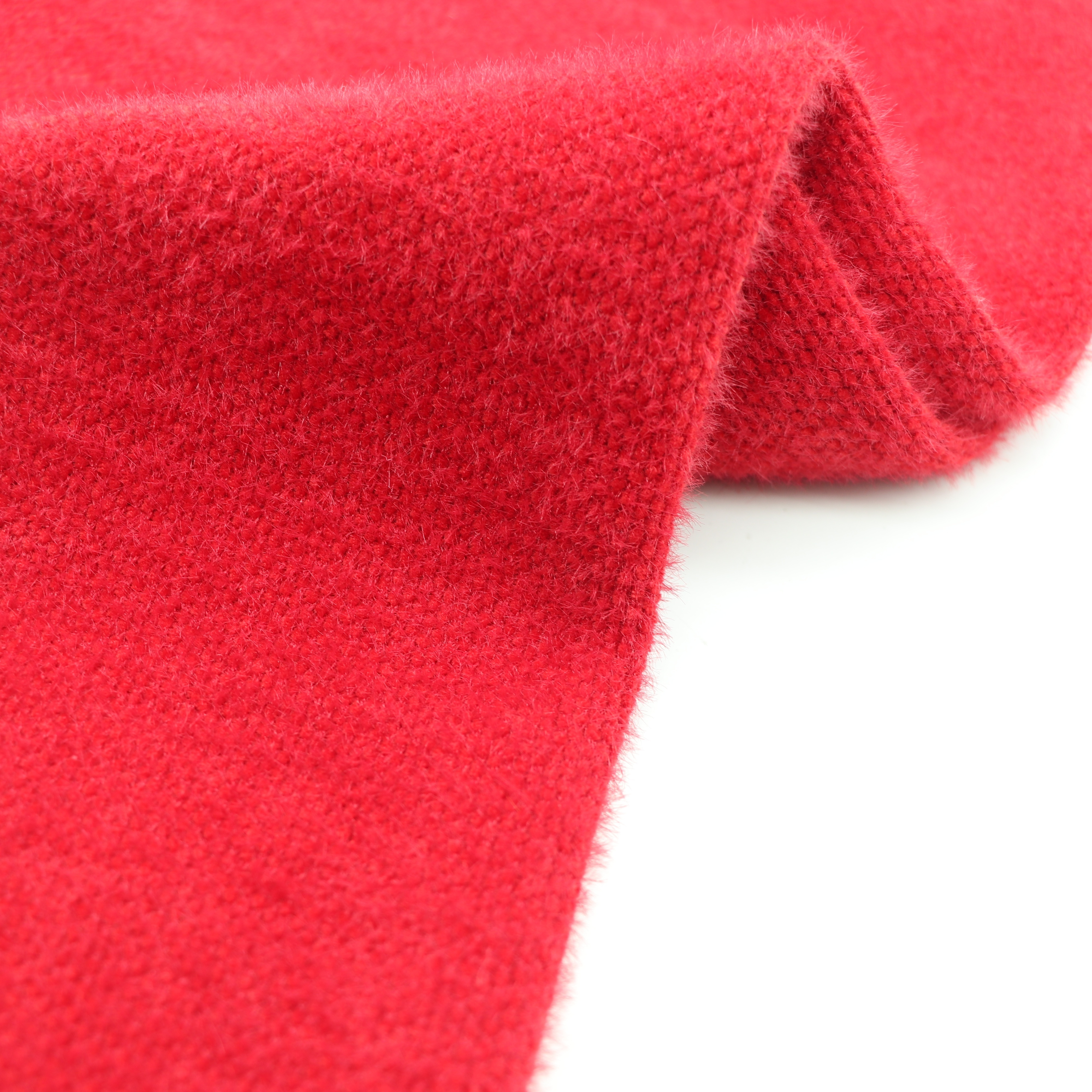 Soft feeling custom 100% polyester 400gsm dyed fluffy stretch brushed knit thick chenille fabric for winter winter sweater