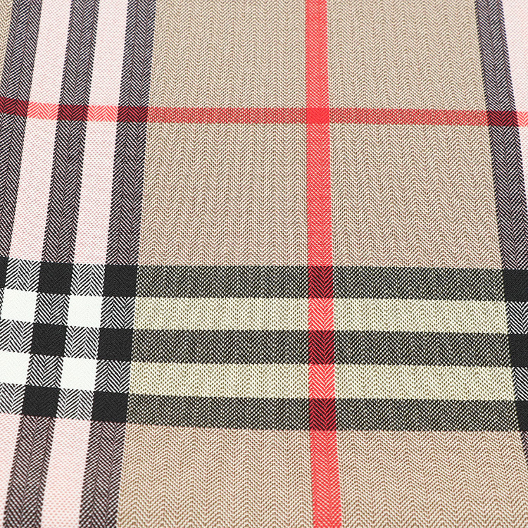 High quality yarn dyed fabric polyester check plaid woven suiting fabric for women dress