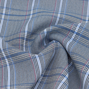 good quality 95% polyester 5%spandex yarn dyed herringbone Woven Fabric for Shirts Suits Clothing