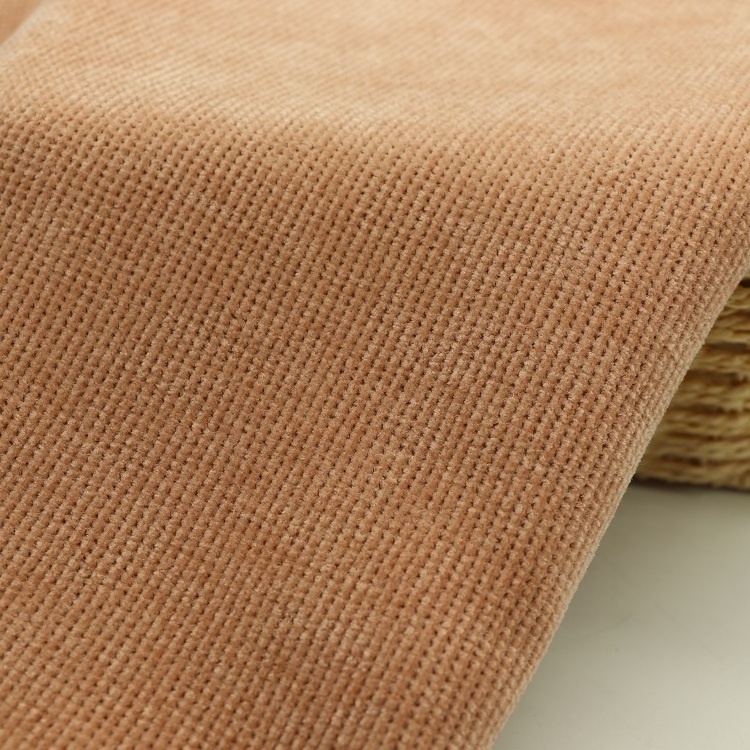 High quality polyester spandex 310gsm solid rib knitted microfiber chenille fabric in roll for women garment sweater