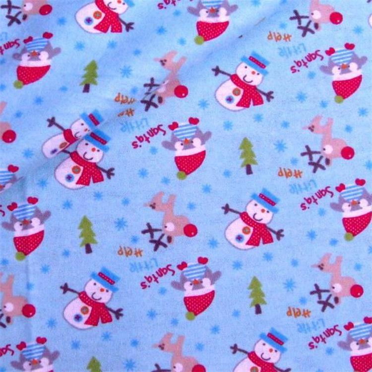 Custom Soft 100% Cotton Fabrics For Baby Plaid Printed Muslin Cotton Flannel Fabric