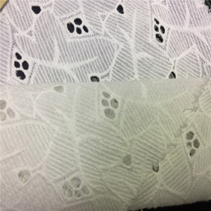 Eyelet embroidery fabric 100% cotton voile fabric embroidered fabric for garment