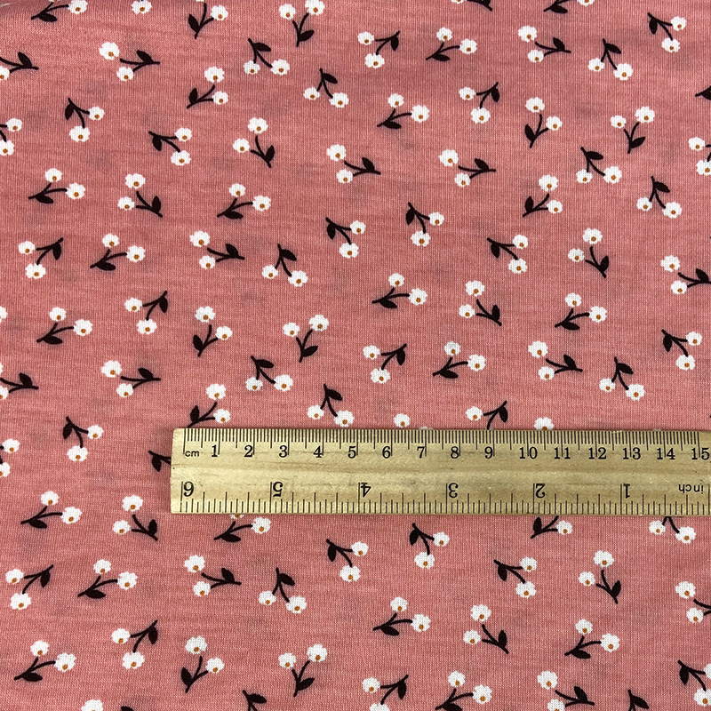 2023 New Arrival Breathable Floral 200gsm Polyester Knitted Single Jersey Fabrics for Garment