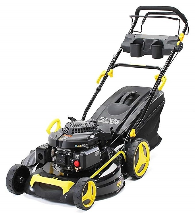 Premium 5in1 6 HP 4.4 KW 196cc Gasoline Engine Lawn Mower with Grass Catcher 62L 53 cm Cutting Width, GT BRAND