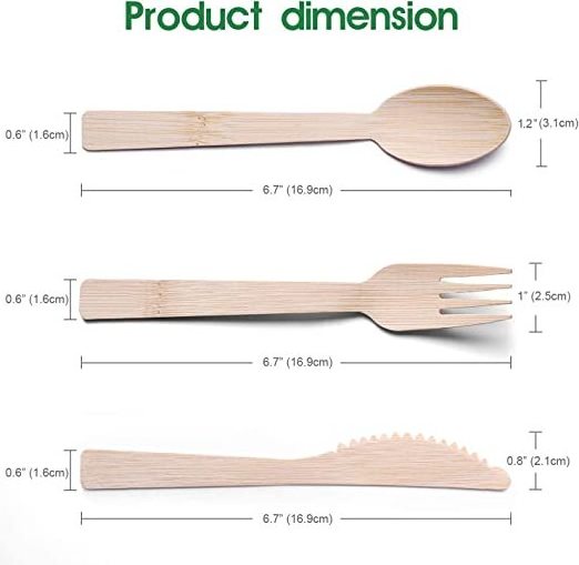 Factory Direct Sale Bamboo Disposable Cutlery Set,biodegradable Forks Spoons And Knives Sets With Napkin