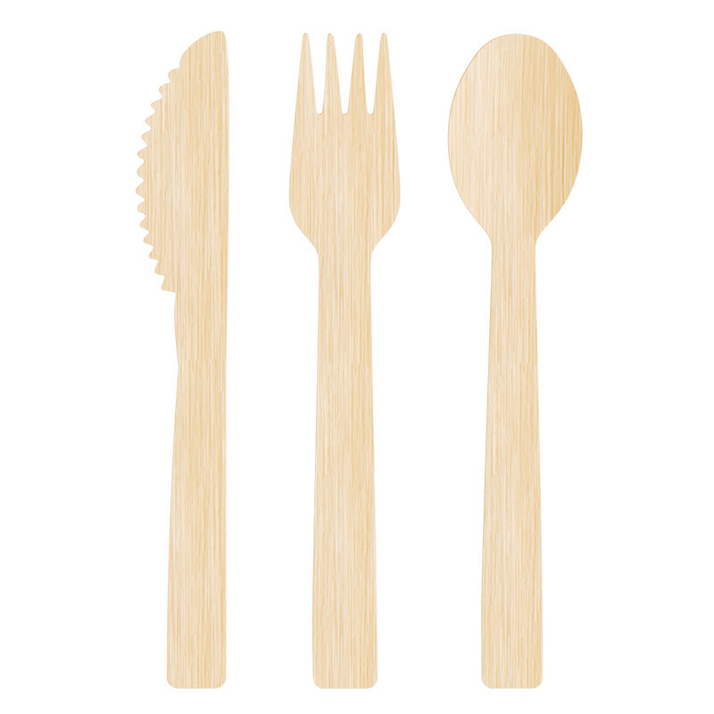 Factory Direct Sale Bamboo Disposable Cutlery Set,biodegradable Forks Spoons And Knives Sets With Napkin