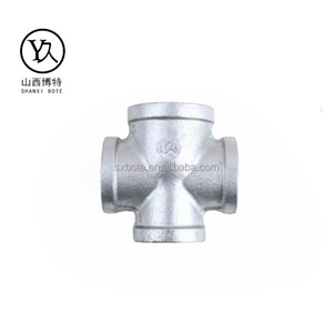 Reducing cross  4 way pipe tube connector Ferrule Straight Malleable Cast Iron Fitting Pipe Fitting butt weld