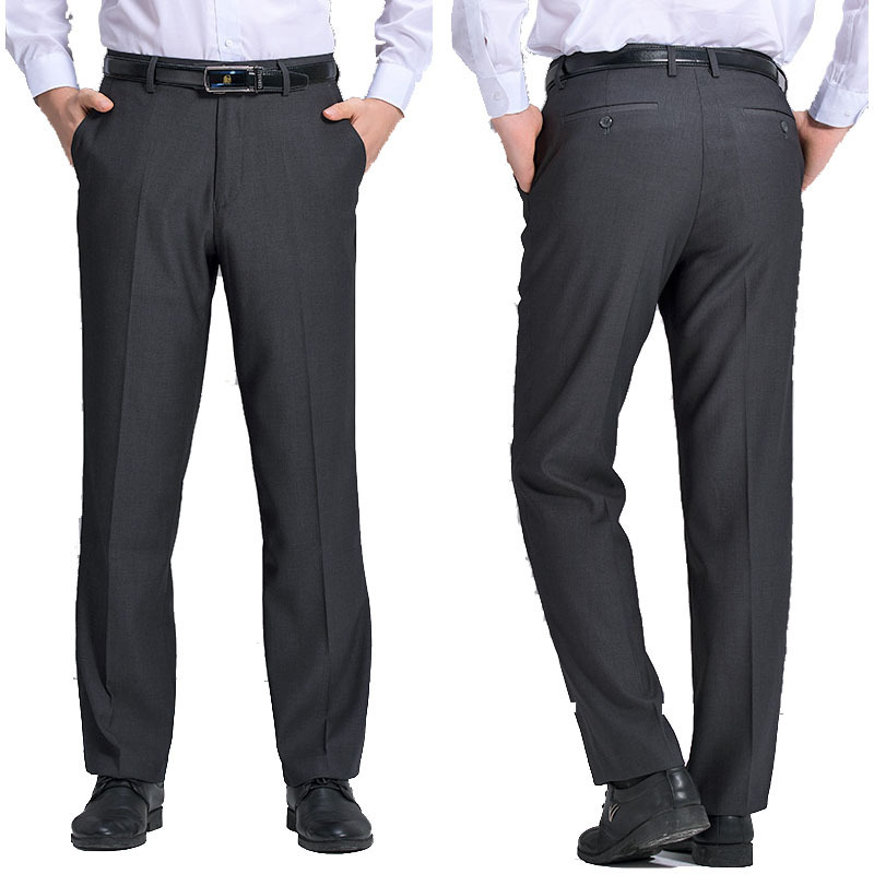 Basic design TR Fabric solid color single-welt back pocket mens formal trousers pants