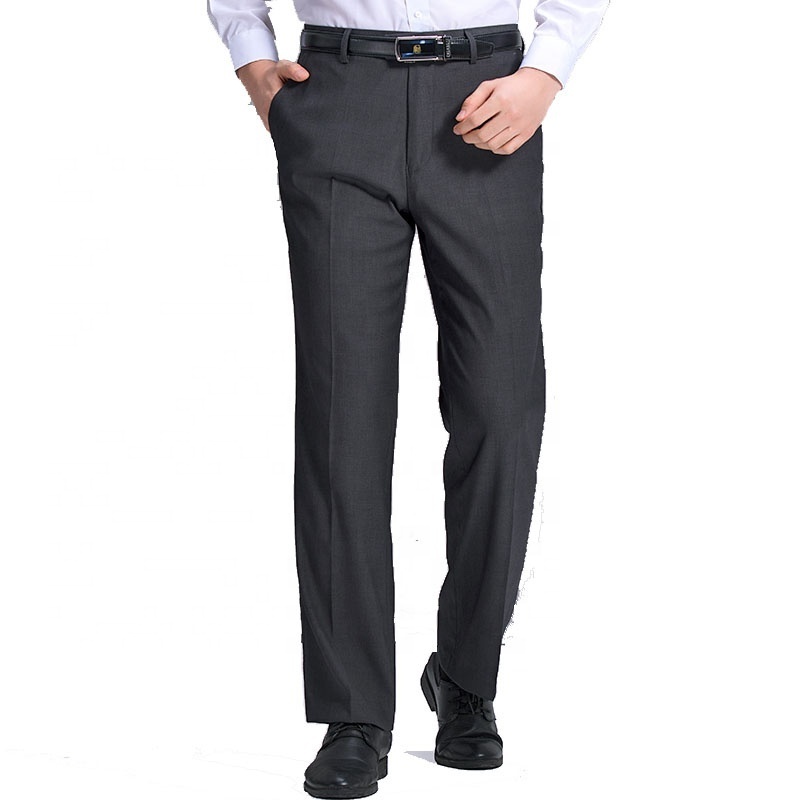 Basic design TR Fabric solid color single-welt back pocket mens formal trousers pants