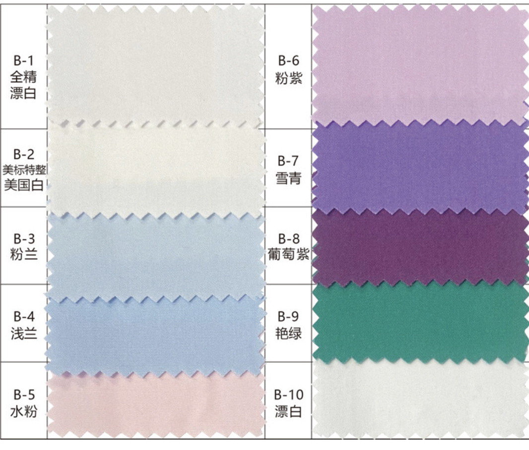 65T/35C Terylene plain fabric, high temperature and chlorine bleaching resistant medical care fabric