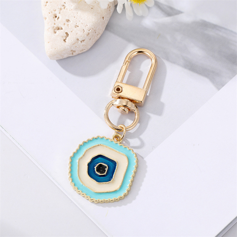 Hot Selling Turkey Irregular Heart Evil Eye Key chains Keyring Friends Couples Blue Eye Bag Car Phone Charms Accessories Jewelry