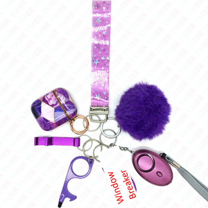 YMBR  Wholesale  New Design Customized Wholesale Self Defense Supplies Safety Keychains For Women Set Safety Tool Key Chain