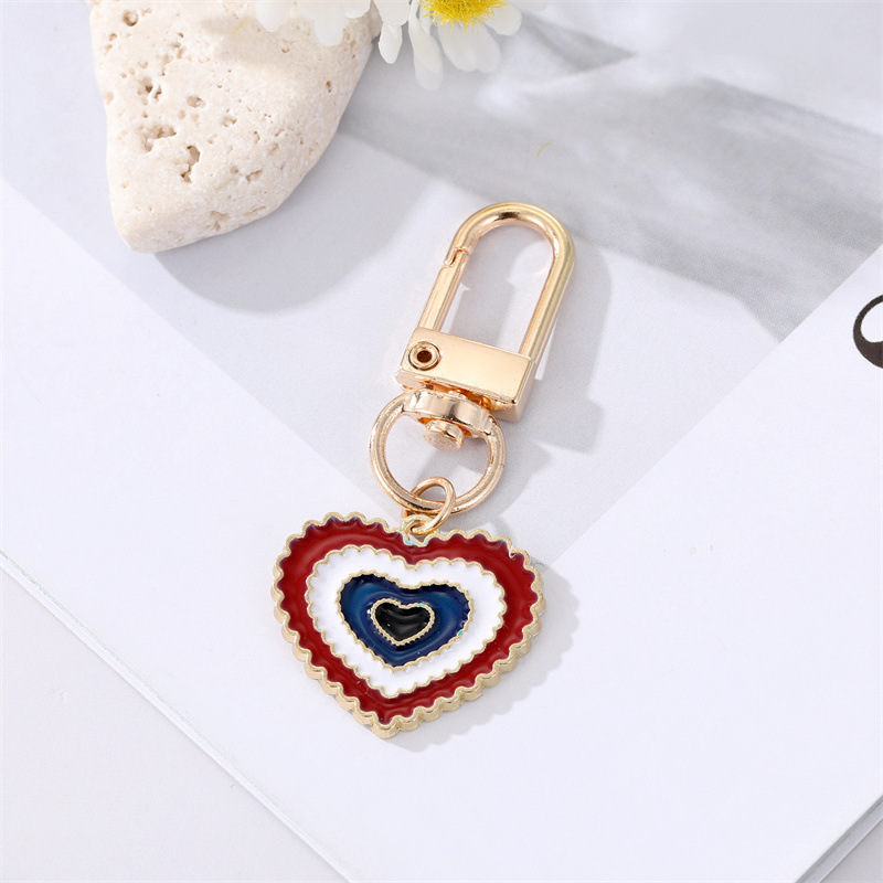 Hot Selling Turkey Irregular Heart Evil Eye Key chains Keyring Friends Couples Blue Eye Bag Car Phone Charms Accessories Jewelry