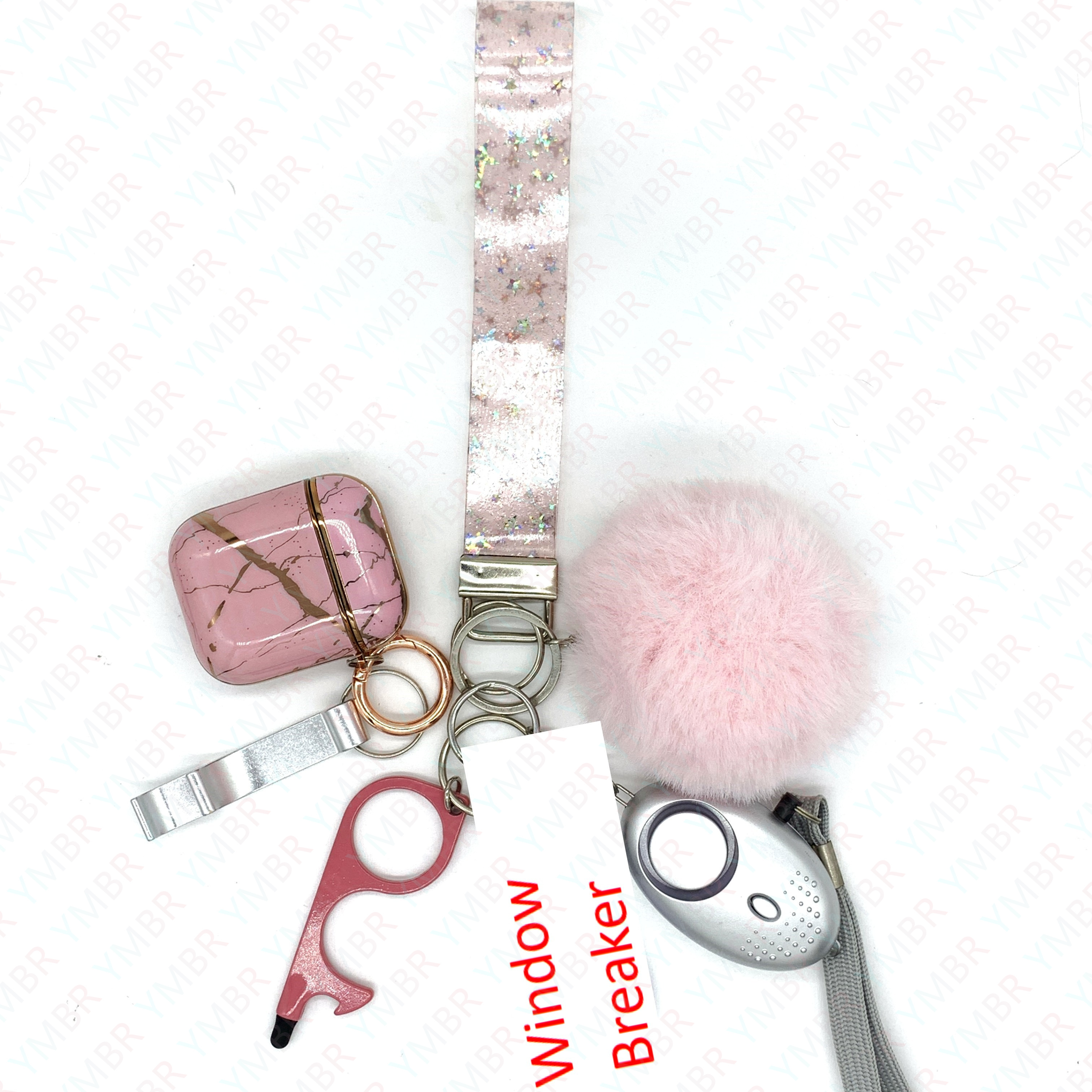 YMBR 2023 New Design Customized Wholesale Self Defense Supplies Safety Keychains For Women Set Safety Tool Key Chain