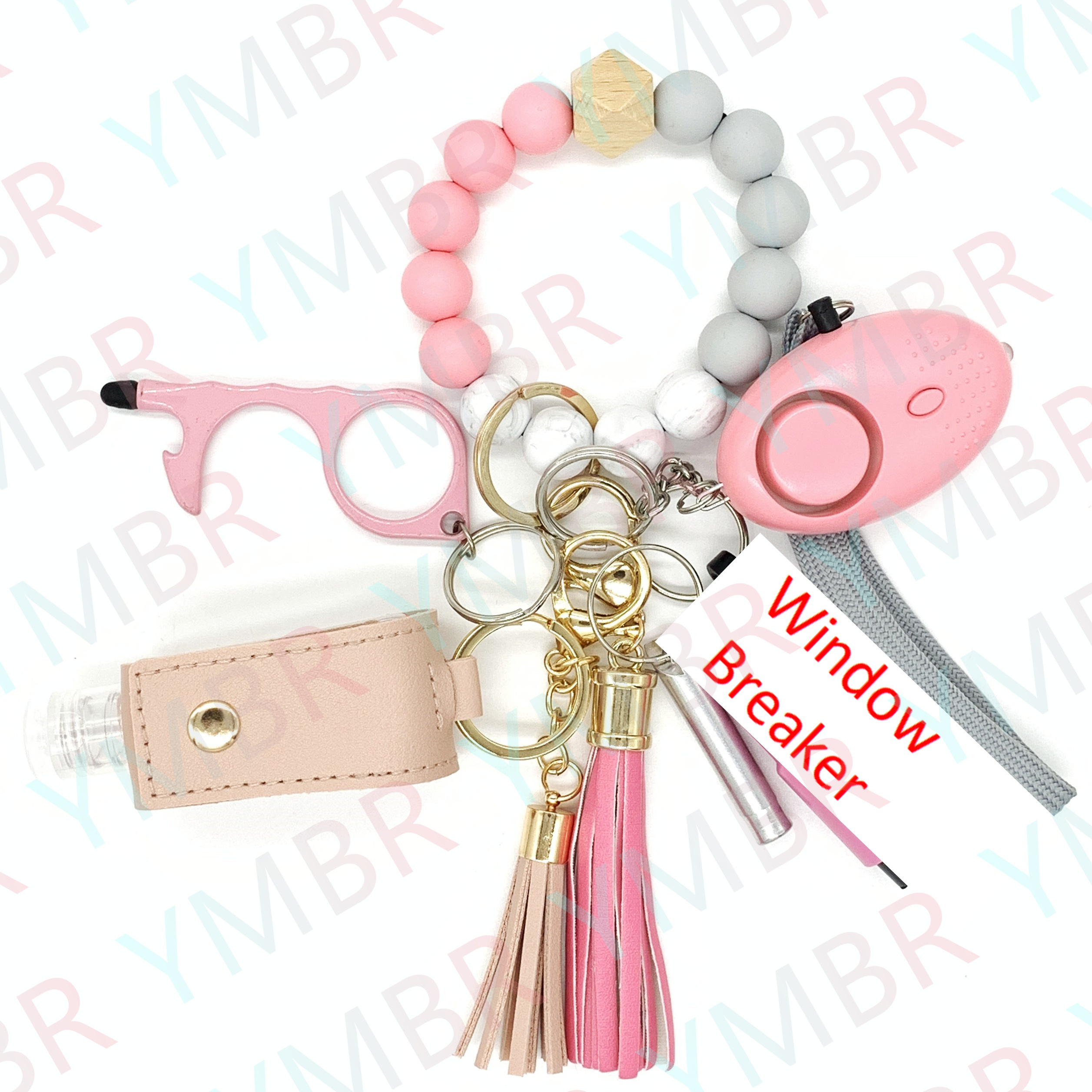 Wholesale New Design Women Customized Hot Sale New Design YMBR Scrunchies Self Defense Keychains Customized Supplies Safety