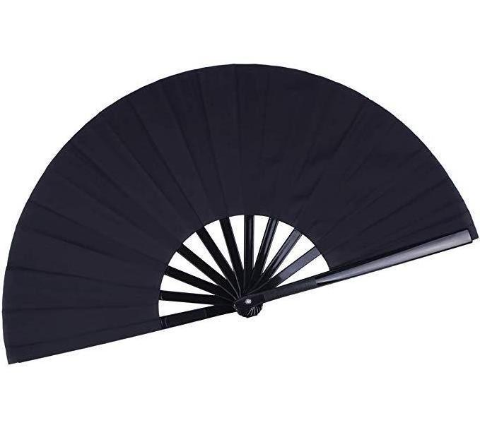 Personalized Large Rave Folding Hand Fan for Men Women Decoration Dancing Chinese Japanese Kung Fu Tai Chi Handheld Fan