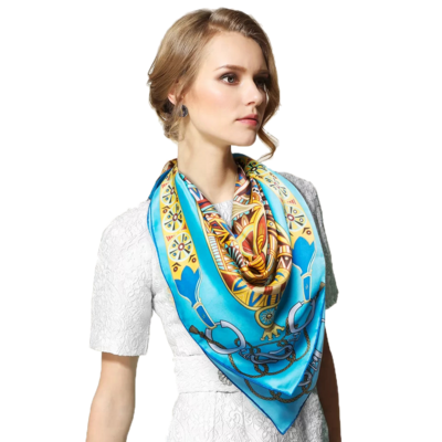 Branded Designer Printed Twill Scarves Wholesale Silk Plain Square Scarf