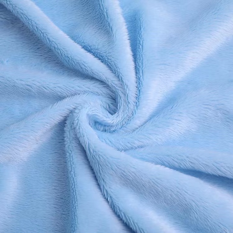 Ready Shipping Custom Color Blue Solid Super Soft Crystal Velvet Long Pile Upholstery Fabric for Home Textiles