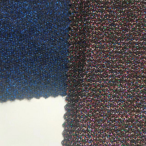 Popular design sports knitting anti pill fabric metallic knitted fabric for dress