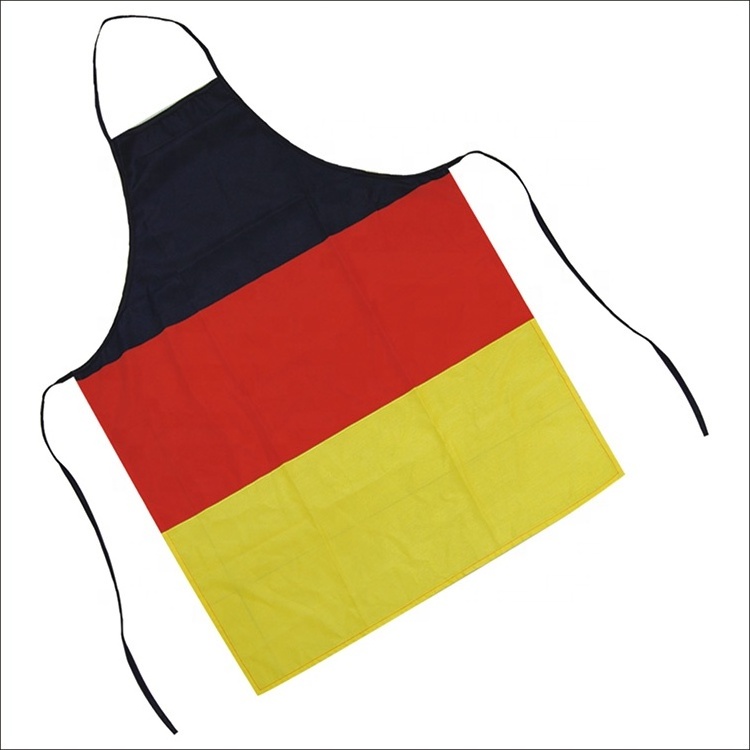 High quality knitted polyester national country flag shaoxing custom bib print apron