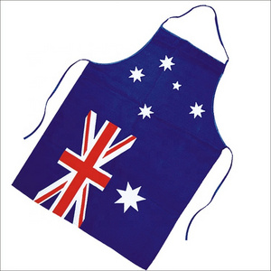 High quality knitted polyester national country flag shaoxing custom bib print apron