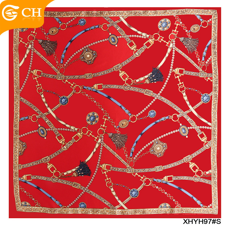 Wholesale Luxury Printed Elegant Designer Scarf for Women Multi-pattern High Quality 100% Silk Scarf