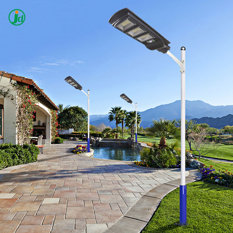 IP65 high lumen  smart outdoor solar power road all in one solar led street light hot sale