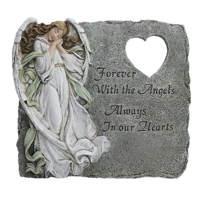 Shunxu Outdoor Resin Material Angel Memorial Heart Garden Stepping Stone