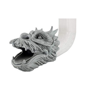 Dragon Garden Downspout Sculpture Splash Block Anchor for Downspout Extension waterfall fountain garden accent