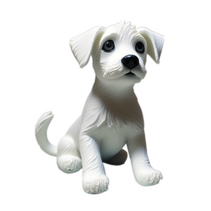 White Dog Statue Resin Custom Animals Sculpture Manufacturer