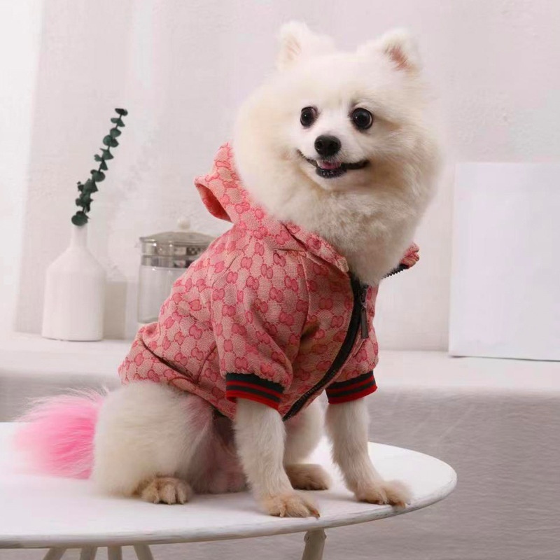 High-end Luxury Fashionable Large Small Pet Coat Dogs Clothes Brands Designer Clothes For Dogs Hooded Zipper Jacket