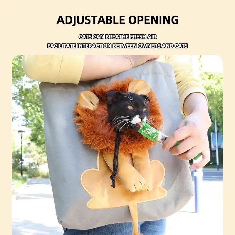 2023 New Cartoon Design Tote Bag Internet Celebrity Hold Dogs Cats Pet Cotton Canvas Tote Bag Student Shoulder Cross Body Bag