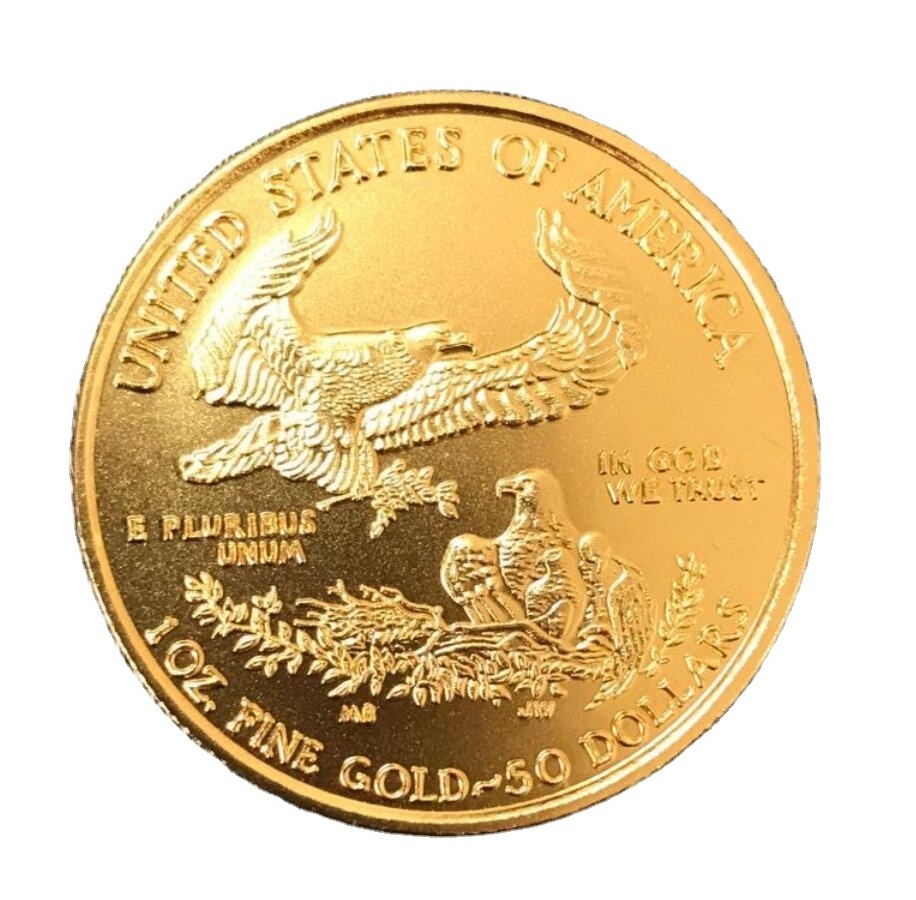 Hot-selling American 1oz tungsten-gold-coins quality with thick layer gold fake 33.93g tungsten gold coins