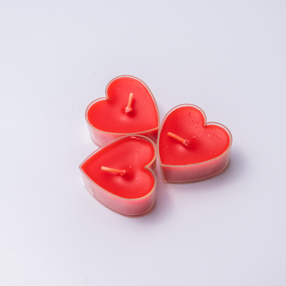 Wholesale Valentine's Day Wedding Cheap Heart Shape Scented Mini Candle  Tealight