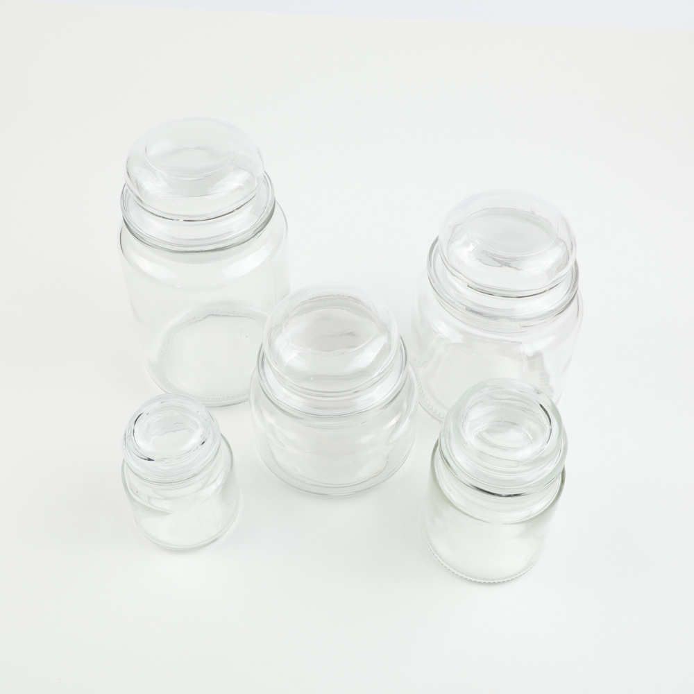 Private Label Yankee Style  Empty  Big Size Candle Glass Jars with Glass  lid for Candle Holding