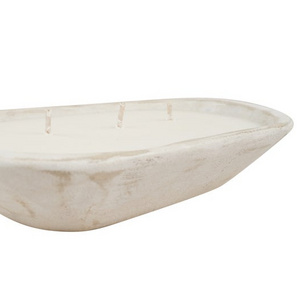 China Hand-made custom wooden bowls Candle Highly Scented Non Toxic Clean Burning Soy Candle