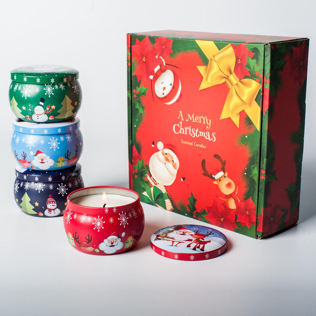 Wholesale Scented Candle Gift Sets Soy Scented Candle Custom Label Christmas Scented Candles