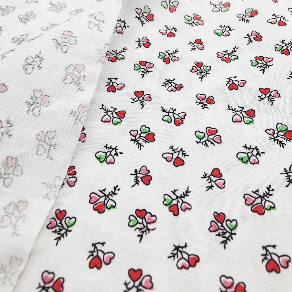 NO MOQ customized design 100% cotton woven plain print fabric for spring and summer clothing