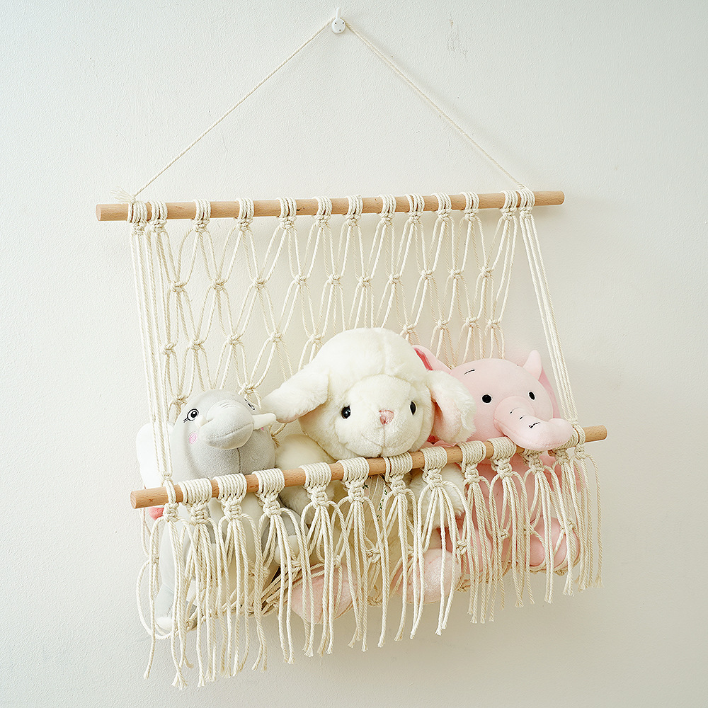 Boho Cute Baby Room Decoration Cotton Handmade Wall Hanging Macrame Nursery Toy Hammock