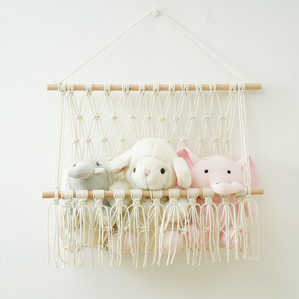 Boho Cute Baby Room Decoration Cotton Handmade Wall Hanging Macrame Nursery Toy Hammock