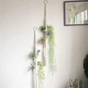 Boho Handmade Cotton Home Decor Wall Hanging Macrame Air Plant Holder Hanger