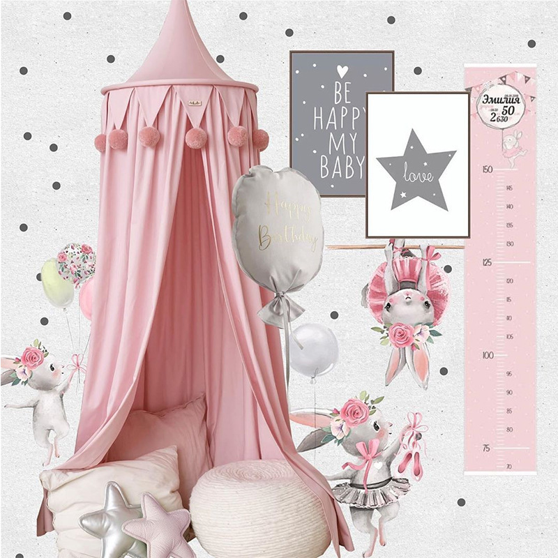 Good Quality Luxury Kids Room Decoration Wall Hanging Baby Bed Crib Mosquito Net