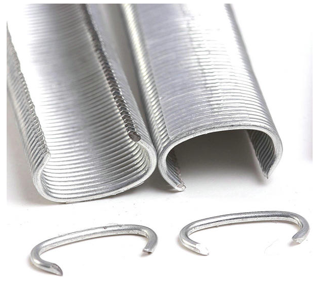 good selling stainless steel sr8 hog ring B7 P7 staples for attaching fabric with high quality