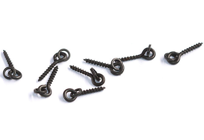 12mm Carp fishing swivels boilies bait screw with round link loop hook holder matte black link