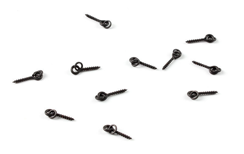 12mm Carp fishing swivels boilies bait screw with round link loop hook holder matte black link