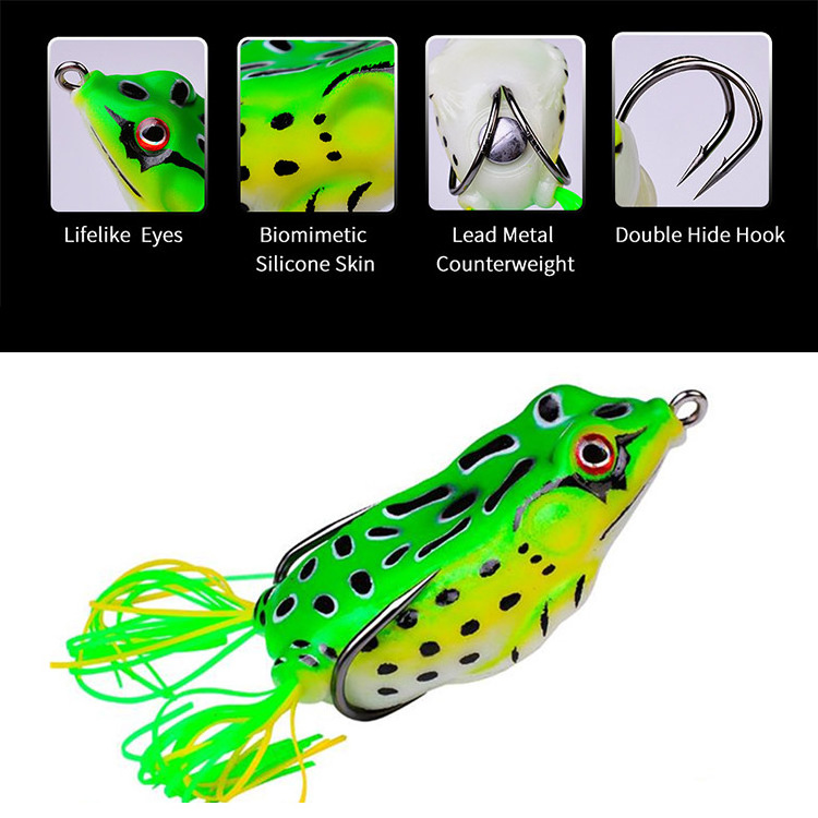 verified supplier Bass Topwater soft Frog Lures Wobblers Minnow Crankbait for Fly Fishing Frog Fishing Lures