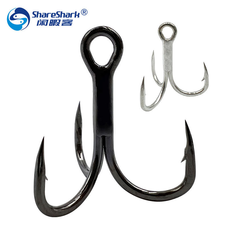 3X Strong Sea Fishing Triple Reinforced Blood Tank Hook Sharp High Carbon Steel Saltwater Treble Hook Three Claw Hooks