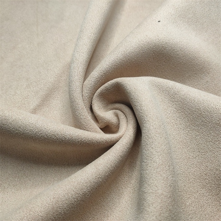 96% recycled polyester and 4% spandex knitted recycle Brushed Sueded scuba fabric