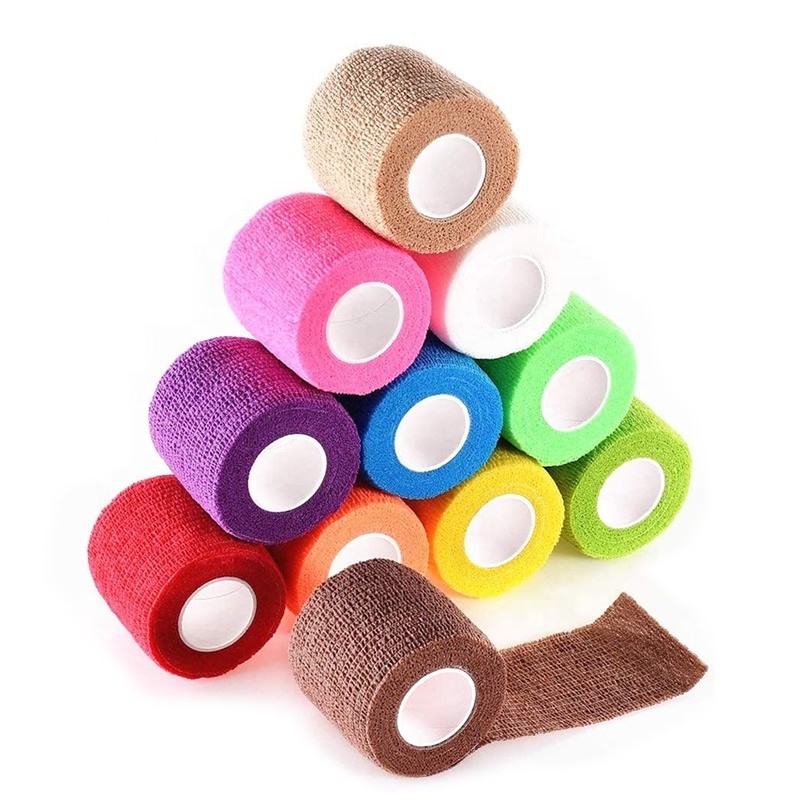 Professional factory medical  elastic wound dressing soft gauze bandage or self-adhesive